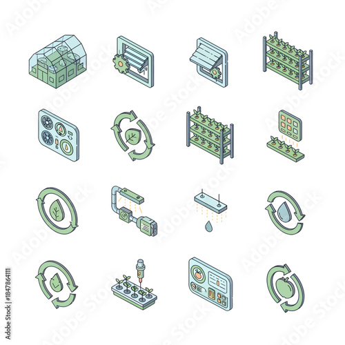 Vertical Farming and Controlled Environment Agriculture Icons