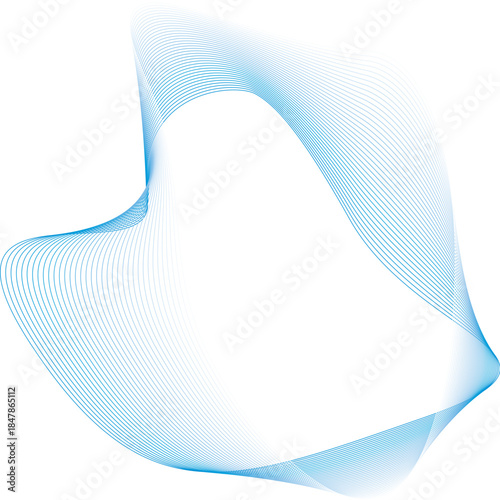 青いベクトルの抽象的な波状の円のグラフィック