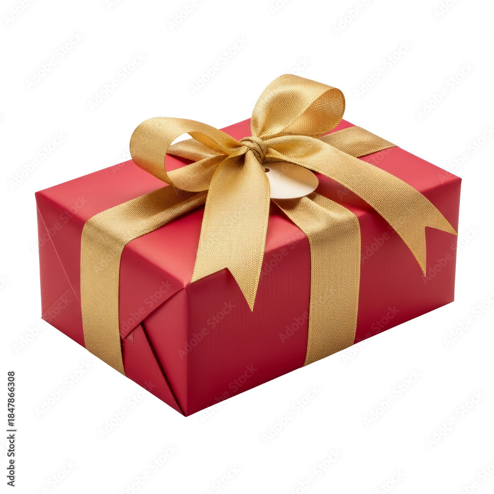 Obraz premium red gift box transparent background