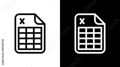 Spreadsheet Data Icon For Design Elements