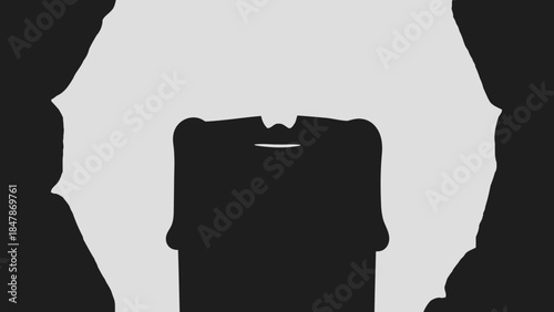 Candle silhouette with radiant flame and white light rays spreading out. isolated on white background, Vector