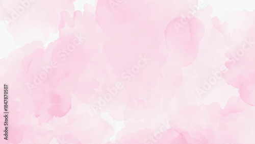 Abstract Grunge effect pink color painting illustration watercolor background on white paper texture. Paint hand drawn illustration, Aquarelle paint paper textured canvas for vintage text design, 