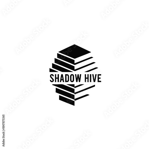 Shadow Hive logo with stacked geometric shapes forming an abstract design.