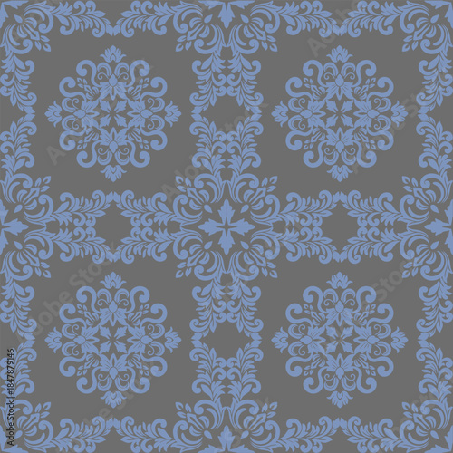 Classic Damask Seamless
Pattern - Vector Illustration for Elegant Textile
Design,Damask,Jacquard loom, Brocade, Satin weave,ethnic, geometric, textile, fabric, motif, retro, 