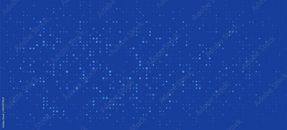 Fototapeta premium Blue Tech Finance Fintech Background Abstract Pixel Pattern. Abstract Business Tech Science Vector Backdrop.