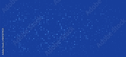 Blue Tech Finance Fintech Background Abstract Pixel Pattern. Abstract Business Tech Science Vector Backdrop.