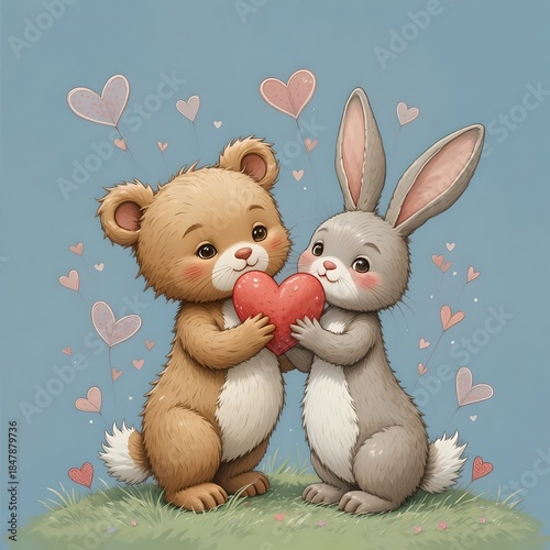 rabbit with heart