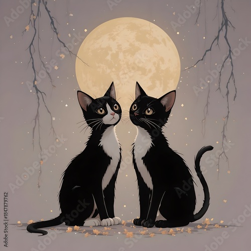 cat on the moon