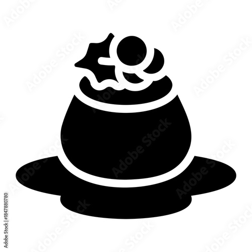 Christmas pudding Solid icon