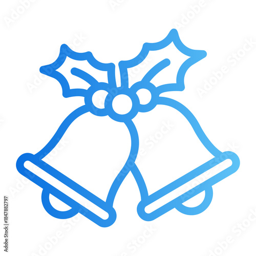 Christmas bells Line Gradient Icon