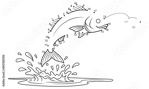 Fish leaping out of water