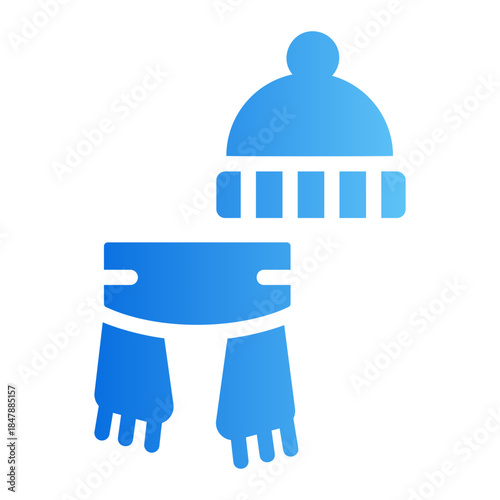 Winter Clothes Line Gradient Icon