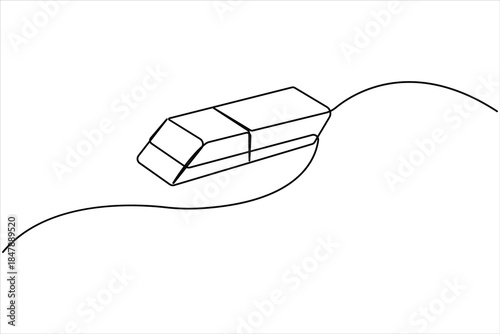 black line art eraser on white clip art preview