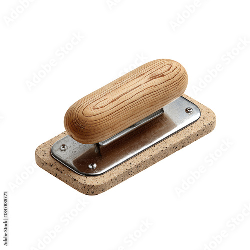 Wooden Hand Tool Used for Smoothing Surfaces During Construction and Craft Work