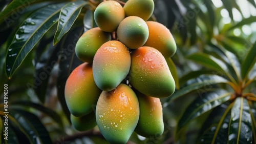 tropical fruit tree 4k generated ai