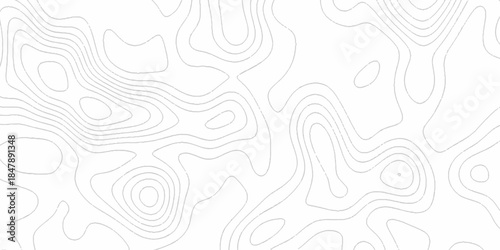 White wave paper curved reliefs abstract background, Abstract topographic contours map background. Black and white lines seamless Topographic map patterns, topography line map.