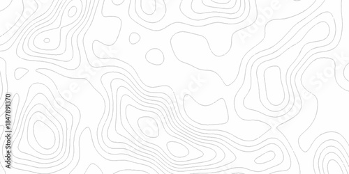 White wave paper curved reliefs abstract background, Abstract topographic contours map background. Black and white lines seamless Topographic map patterns, topography line map.