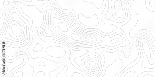 White wave paper curved reliefs abstract background, Abstract topographic contours map background. Black and white lines seamless Topographic map patterns, topography line map.