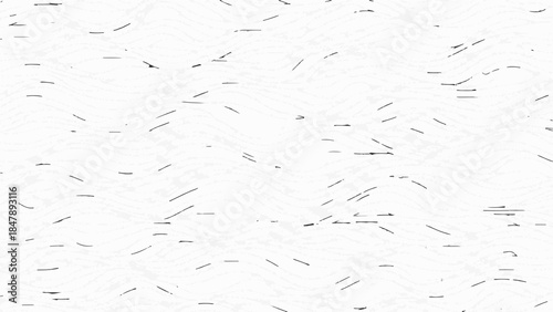 Abstract white background with scattered small black dashes and lines, creating a minimalist and textured pattern.