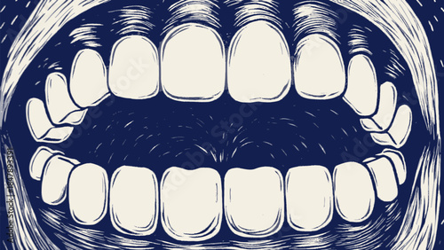 Circular Lines Around Mouth Representing Rumination Disorder