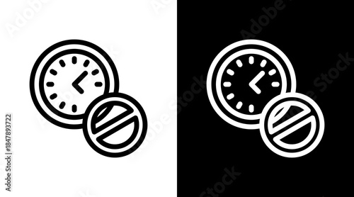 Time Blocking Icon For Design Elements