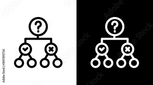 Decision Tree Icon For Design Elements
