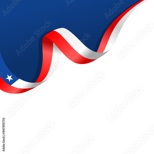 chile waving flag ribbon ornament