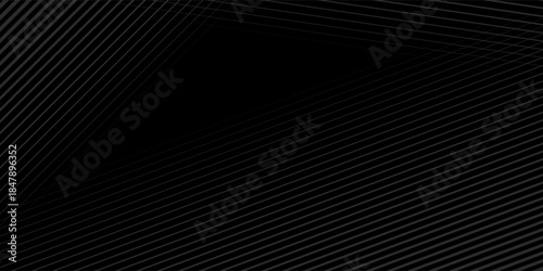 Black oblique straight line background. Masculine dark linear abstract wallpaper. Elegant luxury striped gradient texture. Modern abstract Grey diagonal lines backdrop. Vector