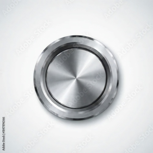 close up of a metal button