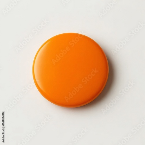 orange button on white background