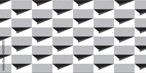 Abstract geometric pattern design background vector. The wallpaper design has a triangular shape using black and gray