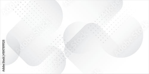 Minimalist White Background with Geometric Shapes and Subtle Dots for Modern Designs and Presentations, Creating a Clean and Professional Look