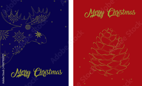 Chrisrmas cards vector design greetings seasons greeting card luxury