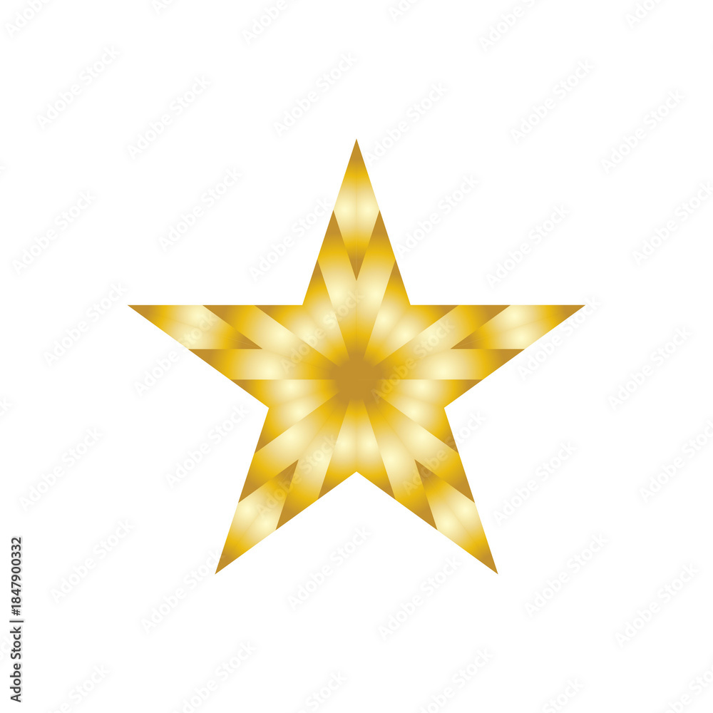 Obraz premium Star geometric gold symbol