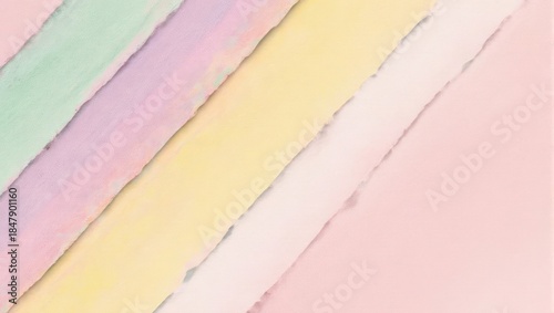 Soft Pastel Paper Layers Diagonal Abstract Background.