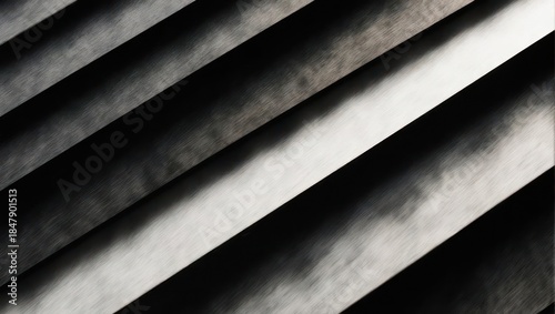 Diagonal Black and White Stripes with Grunge Texture.