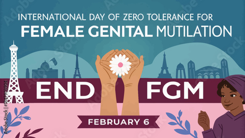 Girl's Raised Fist Symbolizing Zero Tolerance for Female Genital Mutilation