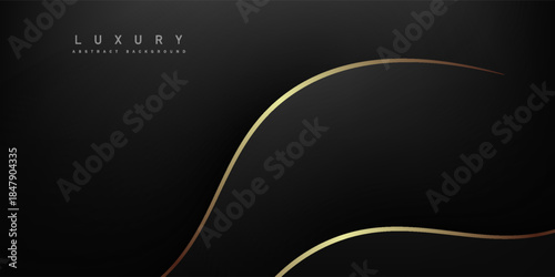 black and gold abstract background with overlapping lines texture
