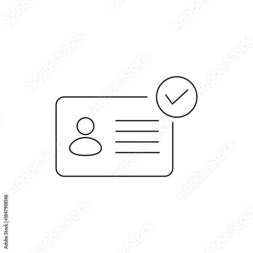 Verified user identity with success check mark icon
