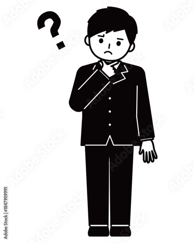 疑問を持つ男の子