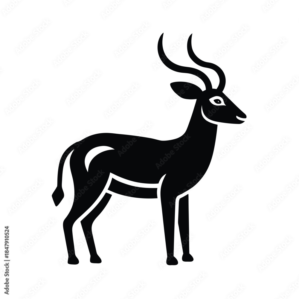 Obraz premium Palanca Negra Antelope Wildlife Symbol