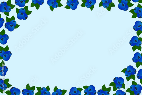 Corner Blueberry Vine Decorative Frame Border