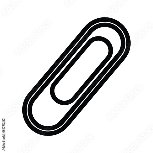 Paperclip Minimal Stationery Icon