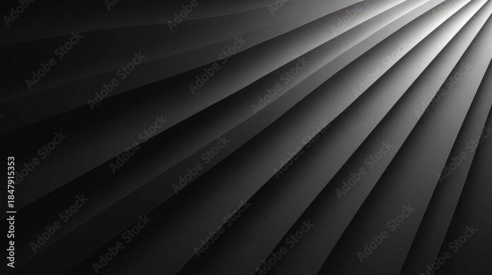 Obraz premium Elegant Abstract Background with Curved Lines and Soft Light Gradation Creating Depth and Dimension in Dark Tones for Modern Design Projects