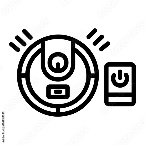 robot vacum Line Icon