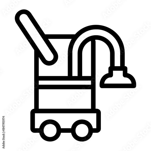 steam cleaning Line Icon