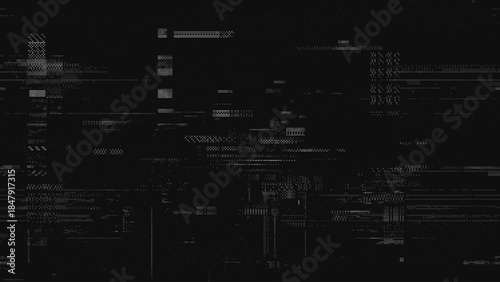 Abstract Digital Glitch Noise Background. Black and white background