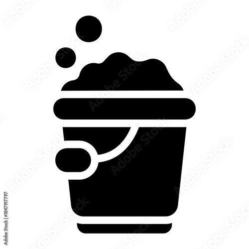 bucket soap Solid icon