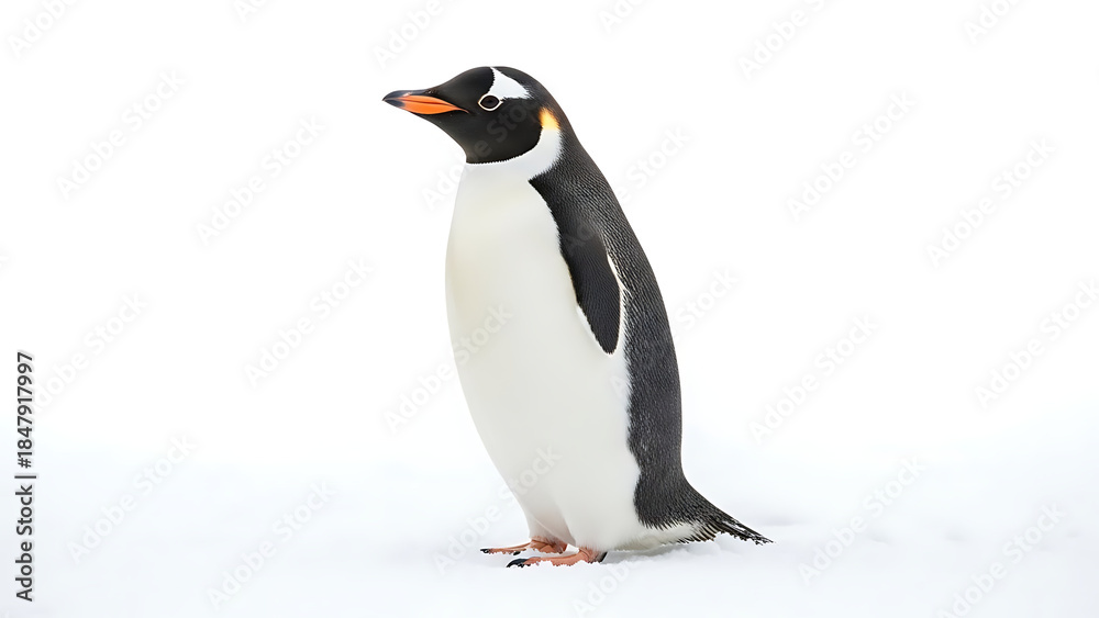 Fototapeta premium penguin on the snow