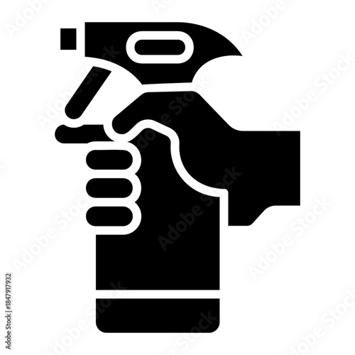 hand spraying Solid icon